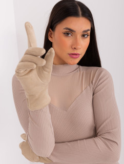 Béžové elegantní zimní rukavice