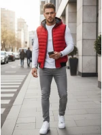 Pánská červená vesta FashionStreet TX4265