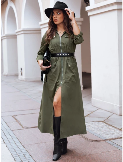 Khaki midi šaty MORTISZ FashionStreet EY2379