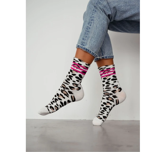 Ponožky Milena 0200-207 Leopardí pruhy Ponožky Milena 0200-207 Leopardí pruhy