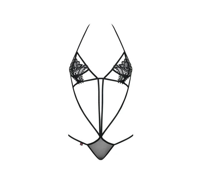 Dámské erotické body Luiza teddy black - OBSESSIVE Dámské erotické body Luiza teddy black - OBSESSIVE