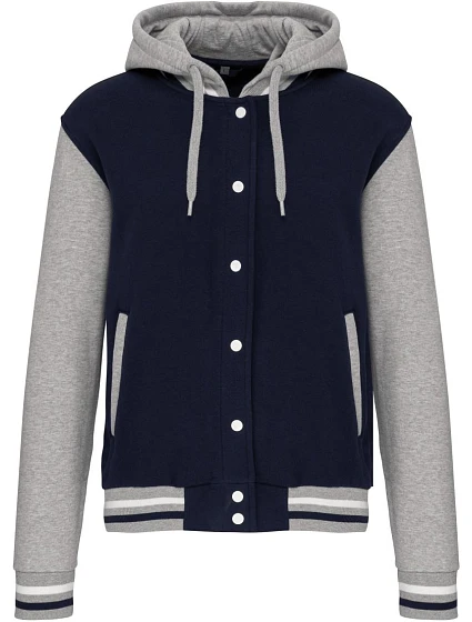 Kariban K 4003 Unisex bunda s kapucí "Teddy" 20.4003 navy/oxford grey/white Kariban K 4003 Unisex bunda s kapucí "Teddy" 20.4003 navy/oxford grey/white