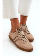 Zazoo N1068 Semišové Nízké Dámské Tenisky Beige