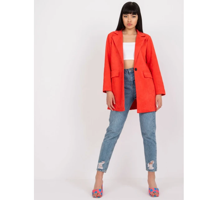 Dámské sako DHJ MA 15286 korálové Dámské sako DHJ MA 15286 korálové