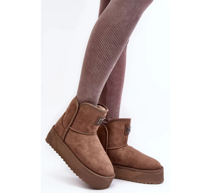 Veganské voděodolné sněhule na platformě D.Franklin Tmavě béžová Veganské voděodolné sněhule na platformě D.Franklin Tmavě béžová