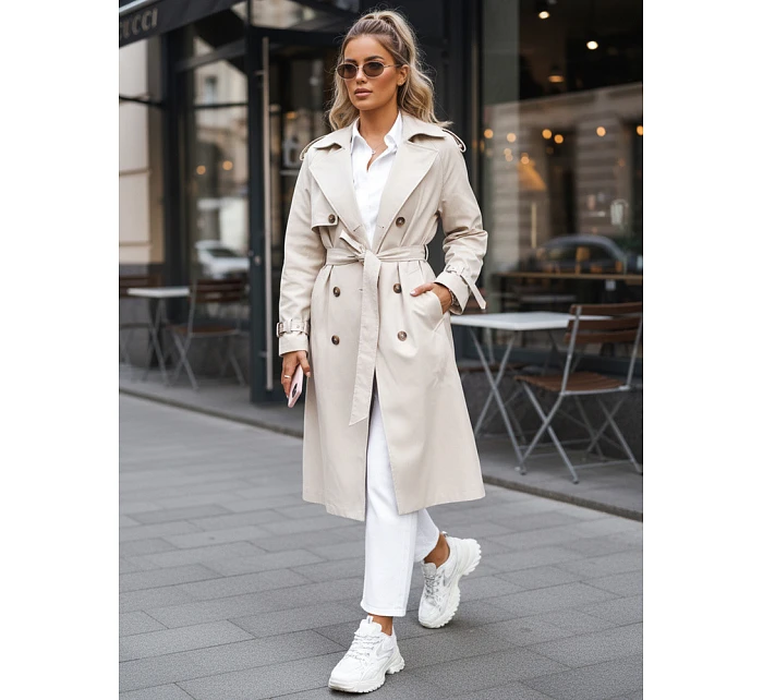 FashionStreet béžový dvouřadový trenčkot TY5351