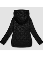 kurtka damska plus size z kapturem czarna model 21317440 - S'WEST