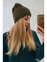 model 18750025 khaki čepice z mohéru - K-Fashion model 18750025 khaki čepice z mohéru - K-Fashion