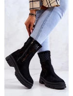 Kožené boty Nicole Černá model 21574579 - Boto