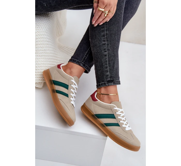 Dámské Nízké Tenisky Béžové model 21680471 - Boto Dámské Nízké Tenisky Béžové model 21680471 - Boto