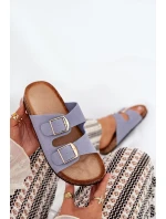 Dámské Pantofle Na Korek Platformě Se Zlatými Přezkami Modré Lisavionea Dámské Pantofle Na Korek Platformě Se Zlatými Přezkami Modré Lisavionea