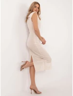 Sukienka DHJ SK model 21798075 jasny beżowy - FPrice Sukienka DHJ SK model 21798075 jasny beżowy - FPrice