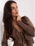 Bluzka IT BZ model 21788983 brązowy - FPrice Bluzka IT BZ model 21788983 brązowy - FPrice