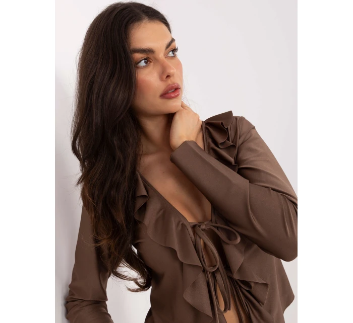 Bluzka IT BZ model 21788983 brązowy - FPrice Bluzka IT BZ model 21788983 brązowy - FPrice