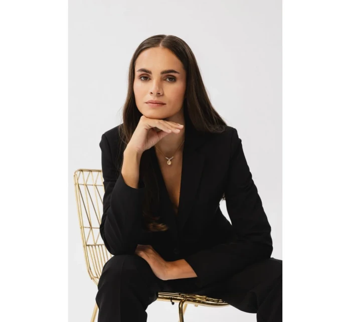 S353 Sako na míru s jedním knoflíkem - černé