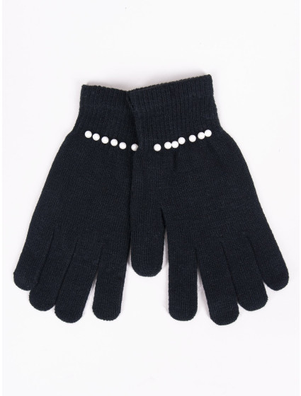 Yoclub Dámské pětiprsté rukavice RED-0227K-AA50-003 Black