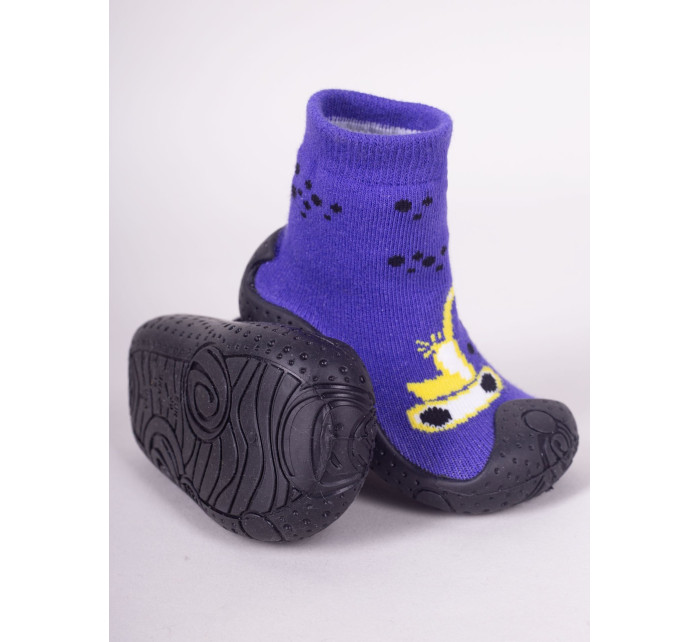 Yoclub Protiskluzové ponožky s gumovou podrážkou P1 Blue