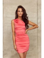 Dámské šaty SUK0396 Tmavě korálová - Roco Fashion