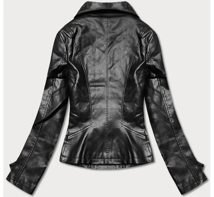 Černá dámská bunda s klopami model 18140992 - J.STYLE