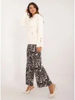 Krátká vlněná bunda typu alpaka v barvě ecru (250)