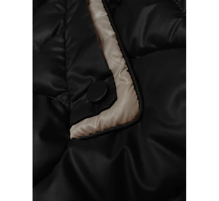 Černá dámská vesta s ozdobným prošíváním model 20829987 - S'WEST