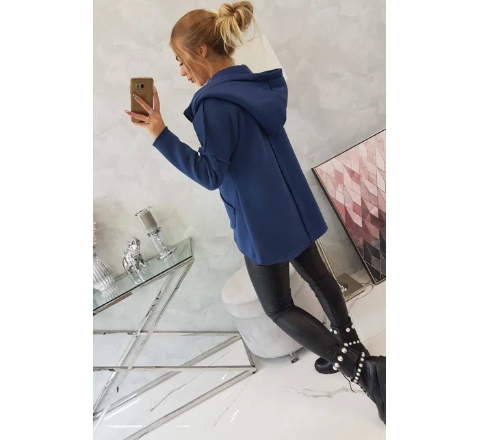 Zateplená mikina s delšími zády a kapsami z džínoviny