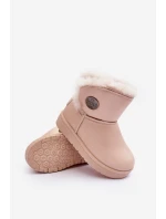Dětské zimní boty s kožešinou Bežové Big Star model 21637213 - Big Star Shoes
