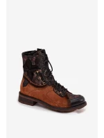 Dámské kožené botky Maciejka – camel, nízký podpatek Dámské kožené botky Maciejka – camel, nízký podpatek