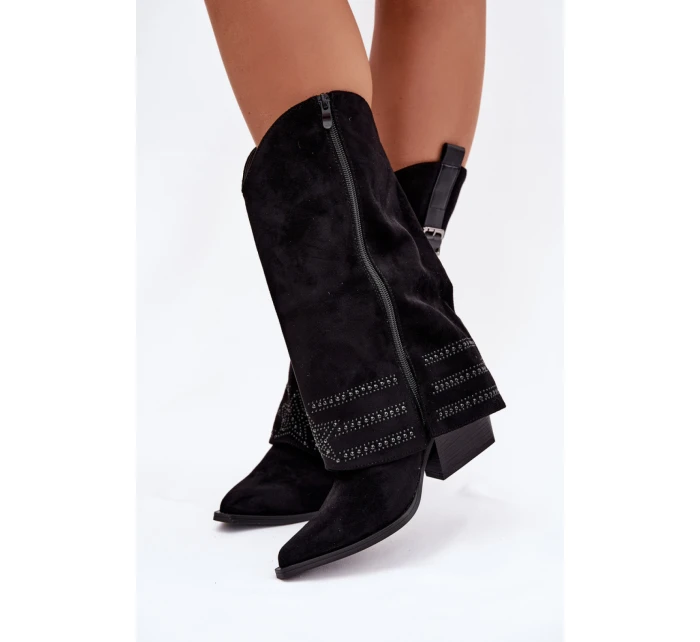 Kozačky na podpatku model 221907 Step in style Kozačky na podpatku model 221907 Step in style