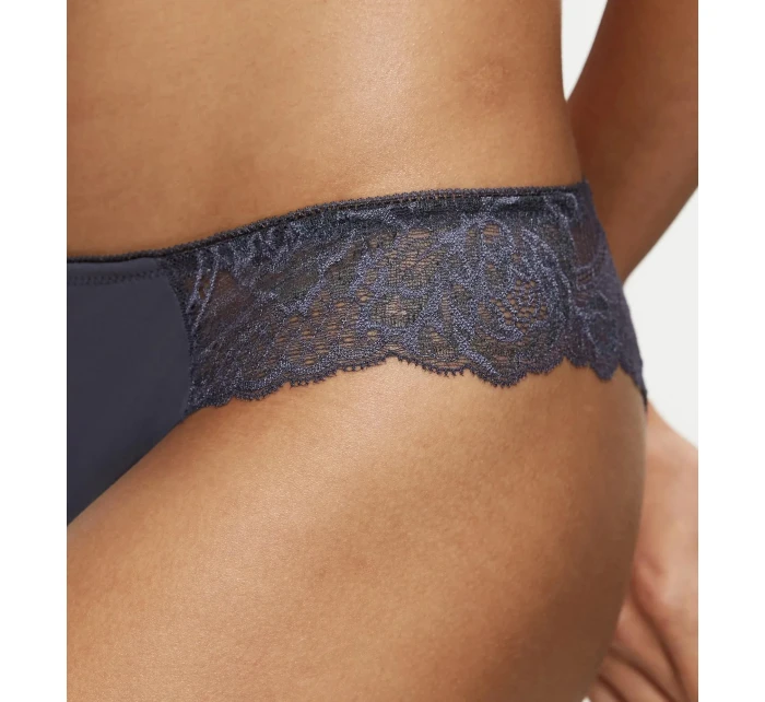 Dámské kalhotky Wild Peony Florale Brazilian tmavě šedé - Triumph Dámské kalhotky Wild Peony Florale Brazilian tmavě šedé - Triumph
