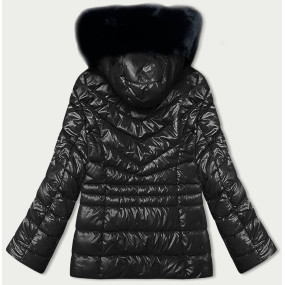 Černá dámská prošívaná zimní bunda (V776G)