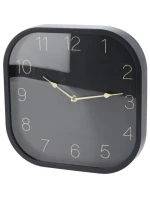 30x30CM ČERNÉ VÝBORNÉ DOMÁCÍ NÁSTĚNNÉ HODINY