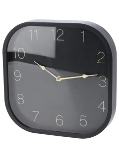 30x30CM ČERNÉ VÝBORNÉ DOMÁCÍ NÁSTĚNNÉ HODINY