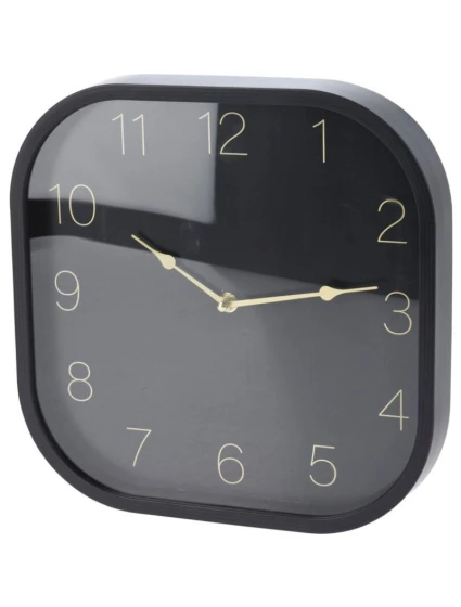 30x30CM ČERNÉ VÝBORNÉ DOMÁCÍ NÁSTĚNNÉ HODINY