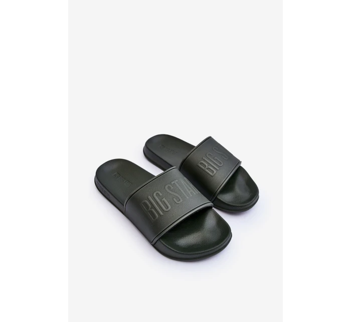 Lehké Pěnové Sandály Mužské Big Star MM174324 Tmavě Zelené