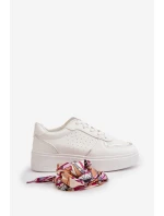 Dámské Tenisky Na Platformě S Dekorativním Šněrováním Bílé model 21667752 - Boto Dámské Tenisky Na Platformě S Dekorativním Šněrováním Bílé model 21667752 - Boto