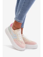 Dámské tenisky na platformě z eko semiše vícebarevné model 21997817 - Boto