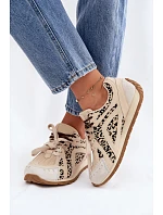 Kožené semišové dámské tenisky Big Star model 22074804 béžové - Big Star Shoes Kožené semišové dámské tenisky Big Star model 22074804 béžové - Big Star Shoes