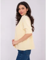 Sweter MI SW model 21808005 jasny żółty - FPrice Sweter MI SW model 21808005 jasny żółty - FPrice