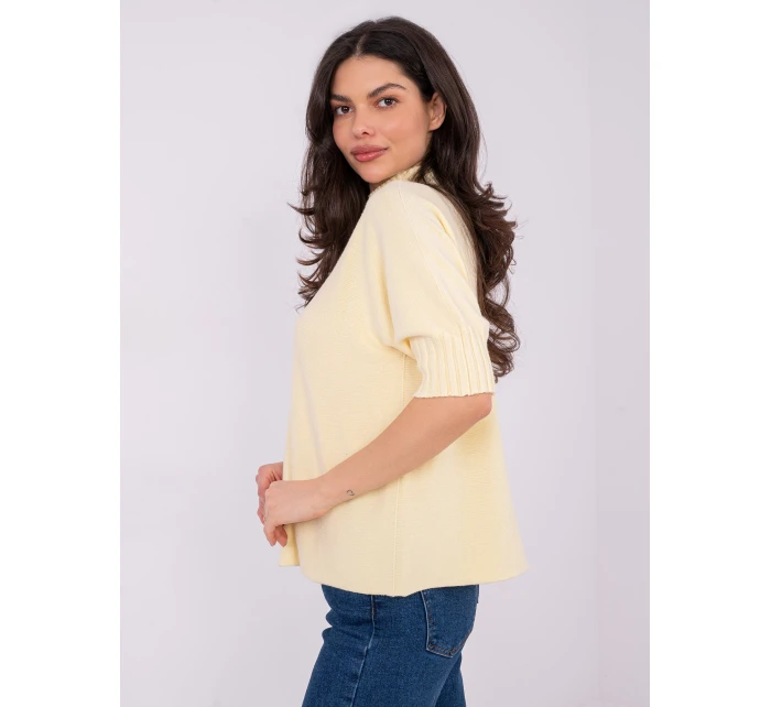 Sweter MI SW model 21808005 jasny żółty - FPrice Sweter MI SW model 21808005 jasny żółty - FPrice