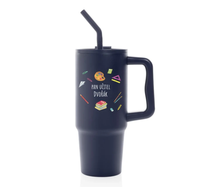 Personalizovaná termoska s barevným víčkem pro paní učitelku/pana učitele (pomůcky)