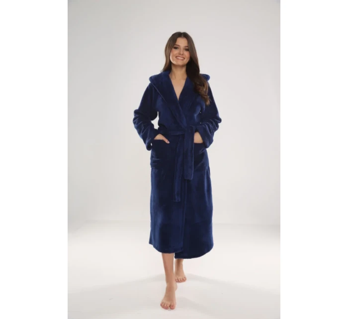 Dlouhý dámský župan s kapucí 807 LUNA II Dlouhý dámský župan s kapucí 807 LUNA II