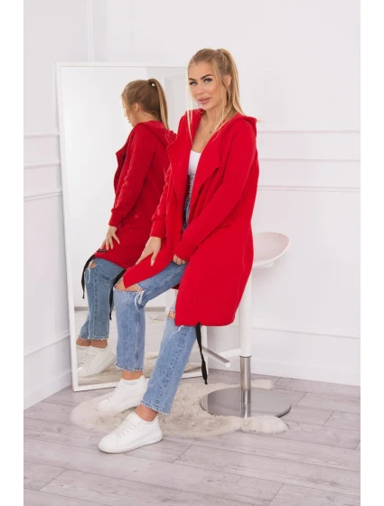 Zateplená bunda s kapucí červená