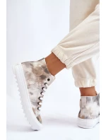 Dámské tenisky High Big Star LL274047 Bílá a zelená