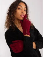 Rękawiczki AT RK model 19381497 bordowy - FPrice Rękawiczki AT RK model 19381497 bordowy - FPrice