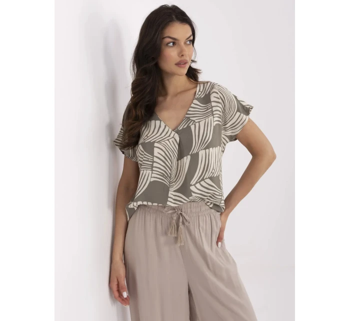 Halenka D73771M11171D khaki barva Halenka D73771M11171D khaki barva