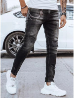Černé pánské džínové kalhoty Dstreet UX3834