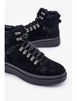 Semišové pánské zateplené trapery Big Star OO174187 černé Semišové pánské zateplené trapery Big Star OO174187 černé