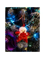 SADA PŘÍVĚSKŮ 3 KS HVĚZDIČKY PRO PANENKY FLITRY ČERVENÁ