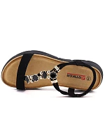 Černé dámské sandály Artiker na podpatku 58C0007